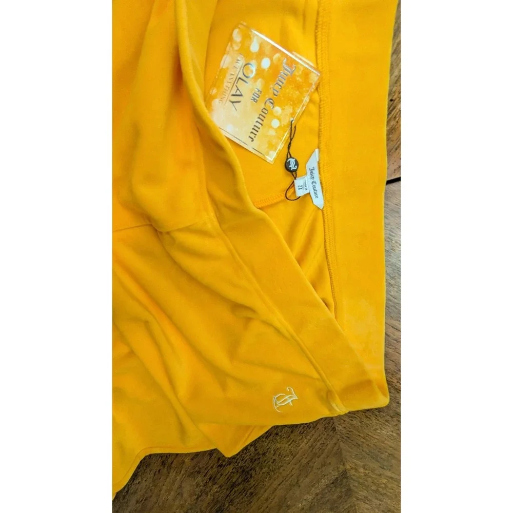 Juicy Couture x Olay Limited Edition Velour Track Pants Marigold‎ Yellow 2X